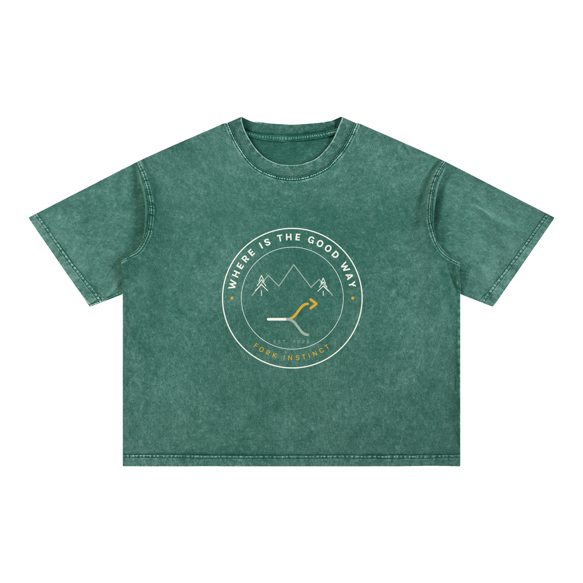 ForkInstinct,SoftFork,Badge,Tee,Unisex,Outdoors