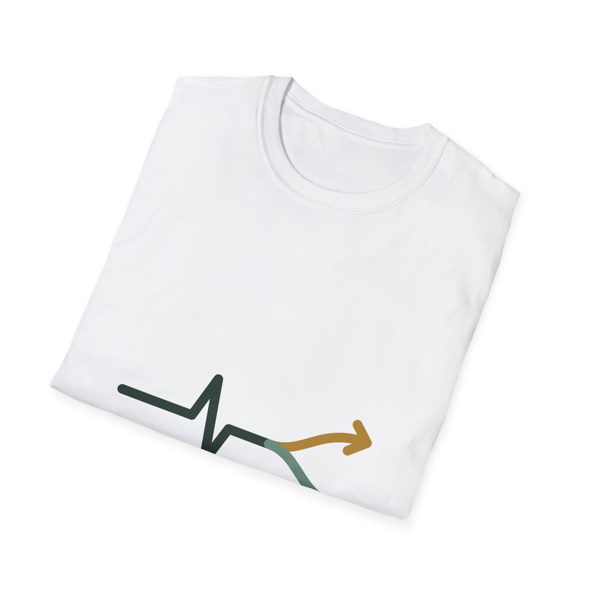 Fork Instinct Mark Tee in Natural and Sand — Minimalist Gut Instinct Graphic Tee, Earth Tone Unisex Shirt