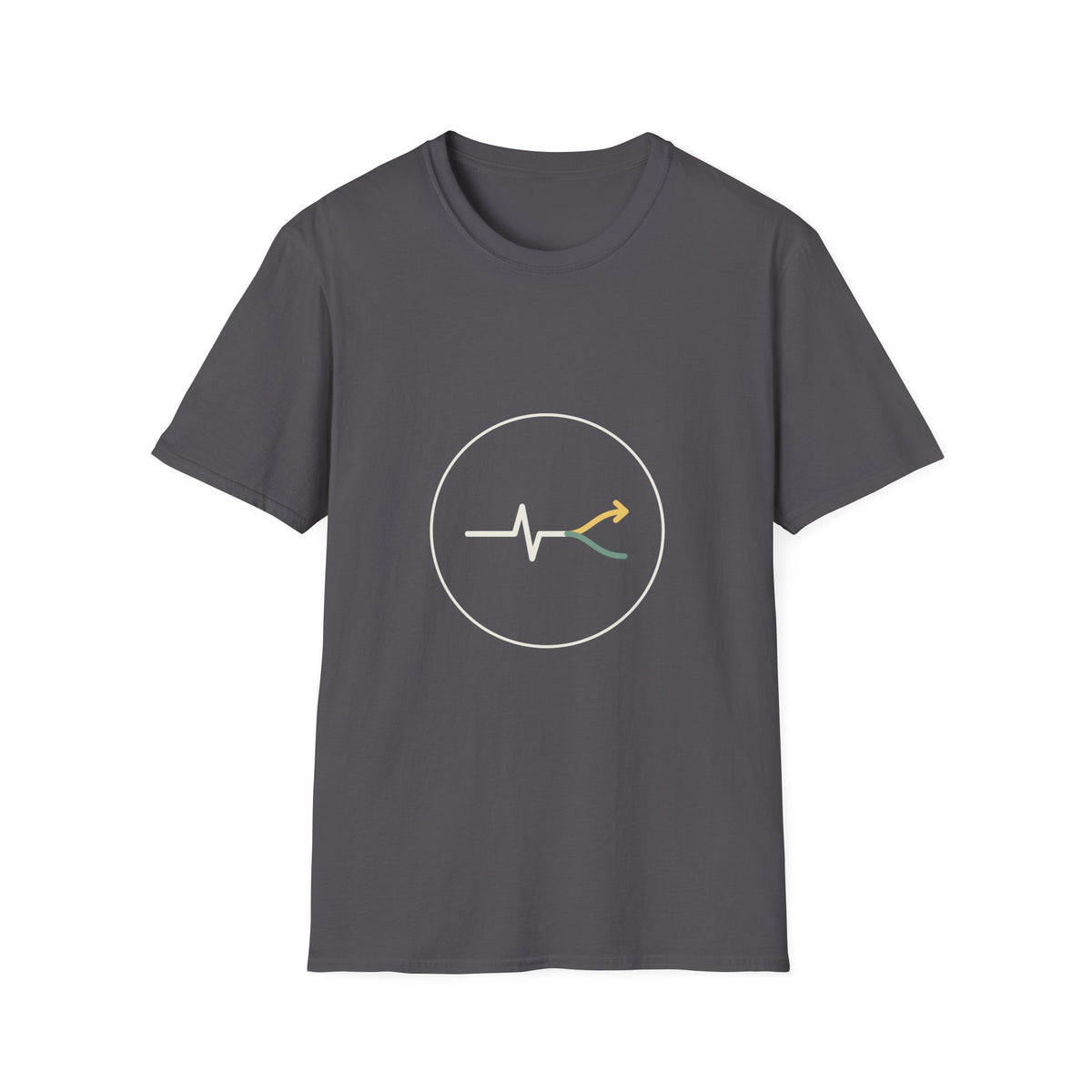 The Seal Tee in Forest Green and Black — Fork Instinct Ring Logo, Minimalist Circle Graphic Tee