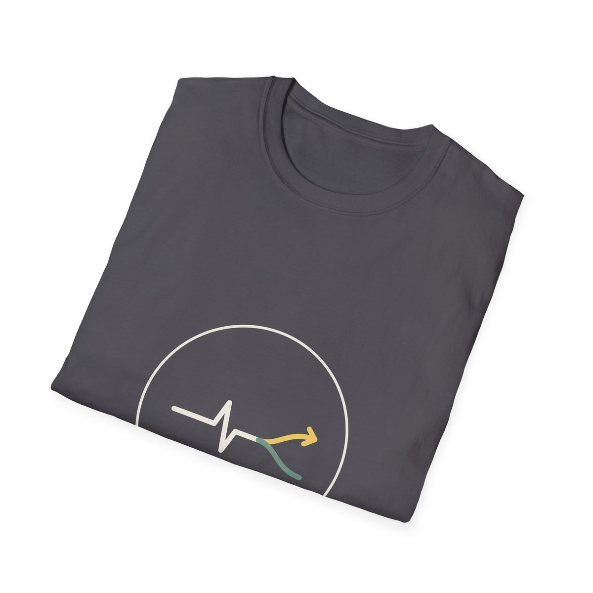 The Seal Tee in Forest Green and Black — Fork Instinct Ring Logo, Minimalist Circle Graphic Tee