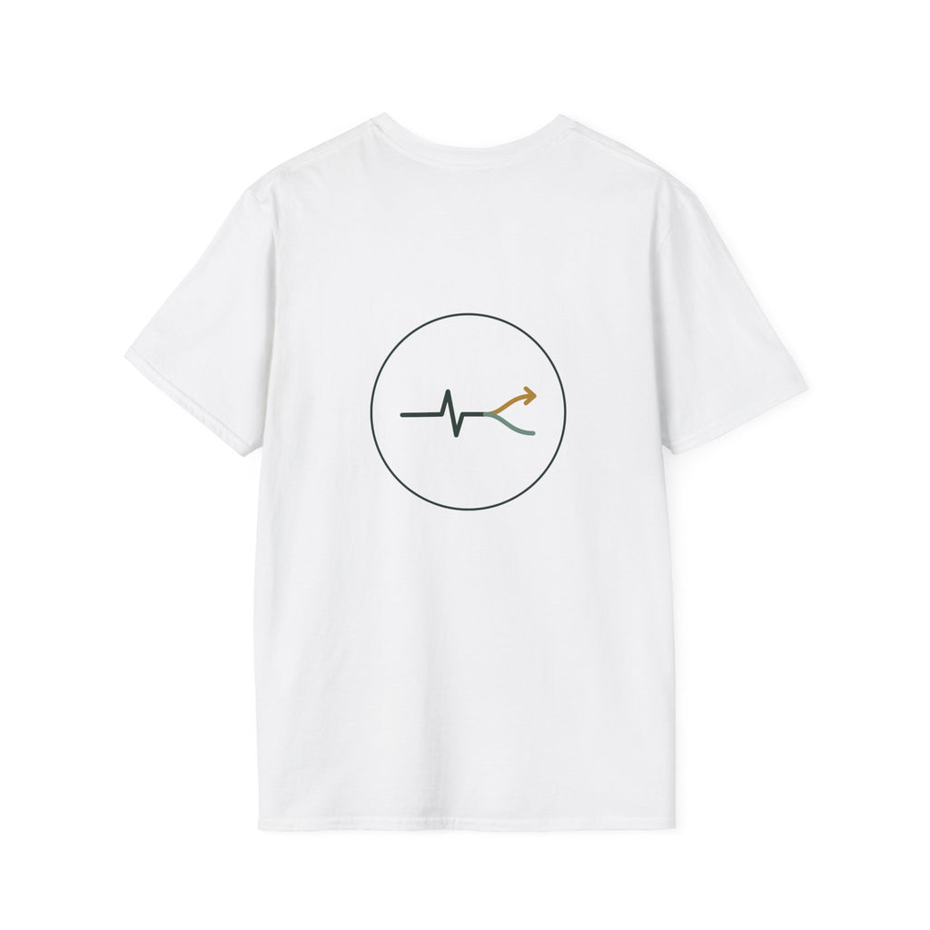Two Roads One Gut Tee — Front and Back Print, Bold Typography Shirt, Unisex Cotton