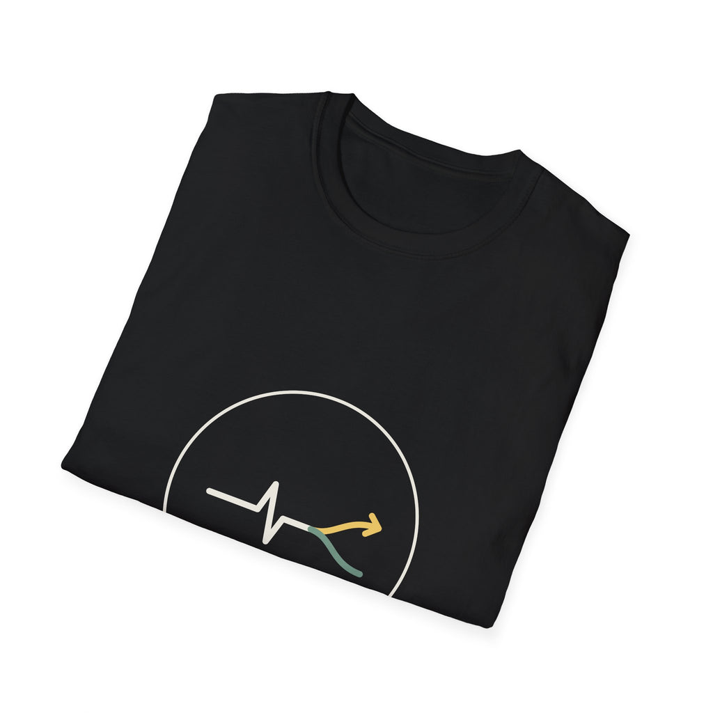 The Seal Tee in Forest Green and Black — Fork Instinct Ring Logo, Minimalist Circle Graphic Tee