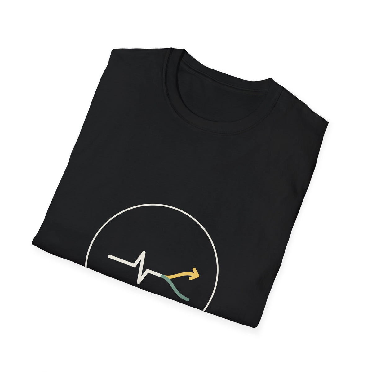 The Seal Tee in Forest Green and Black — Fork Instinct Ring Logo, Minimalist Circle Graphic Tee