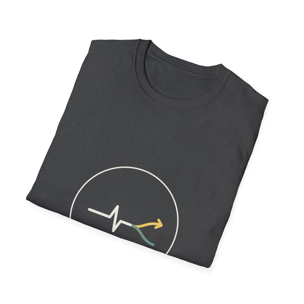 The Seal Tee in Forest Green and Black — Fork Instinct Ring Logo, Minimalist Circle Graphic Tee