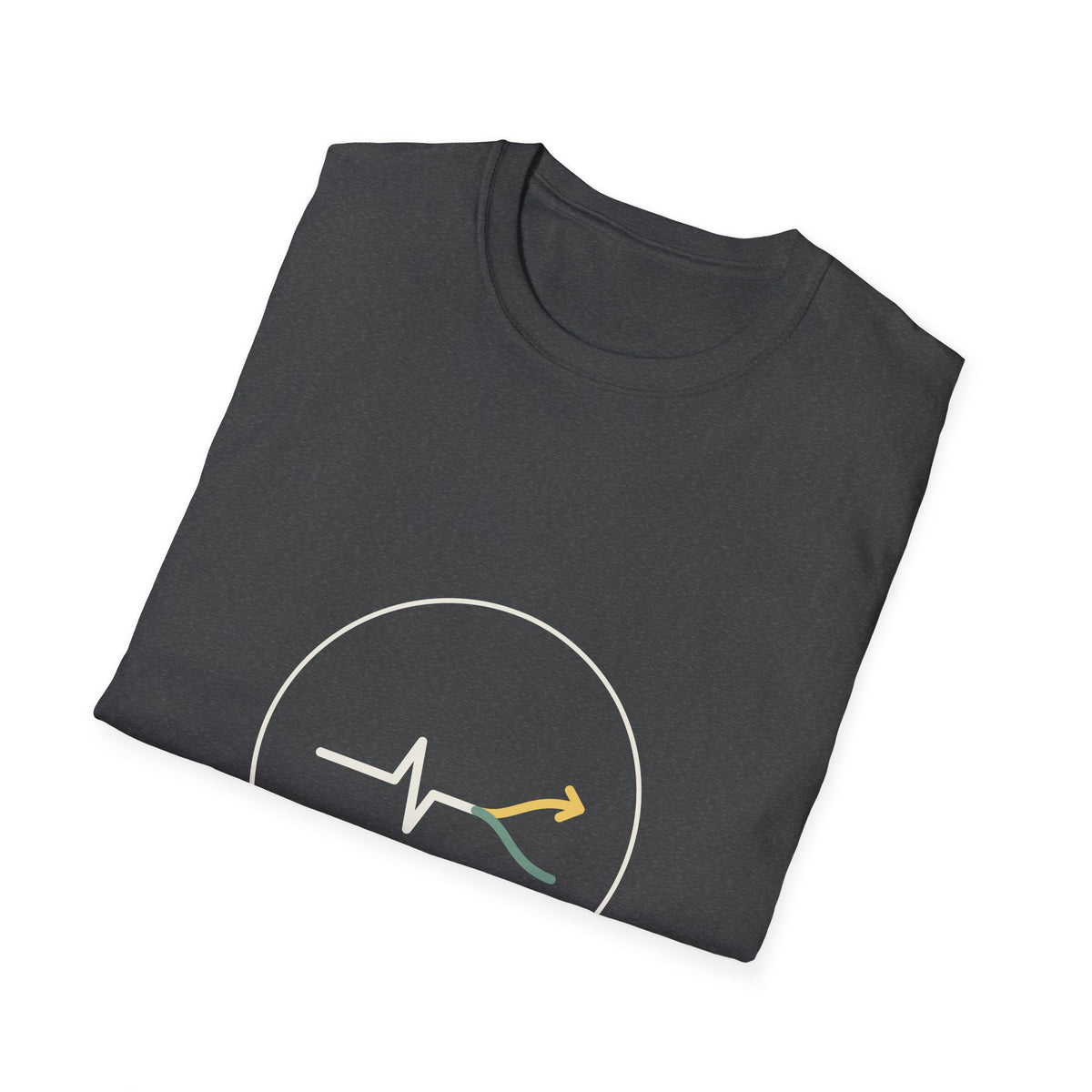 The Seal Tee in Forest Green and Black — Fork Instinct Ring Logo, Minimalist Circle Graphic Tee