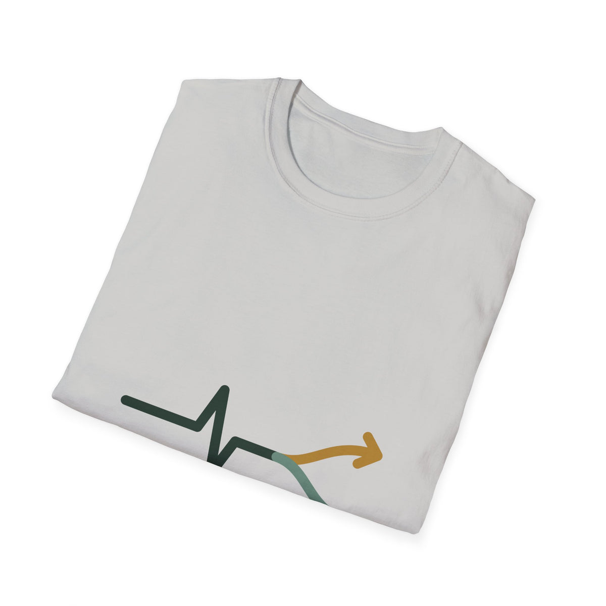 Fork Instinct Mark Tee in Natural and Sand — Minimalist Gut Instinct Graphic Tee, Earth Tone Unisex Shirt