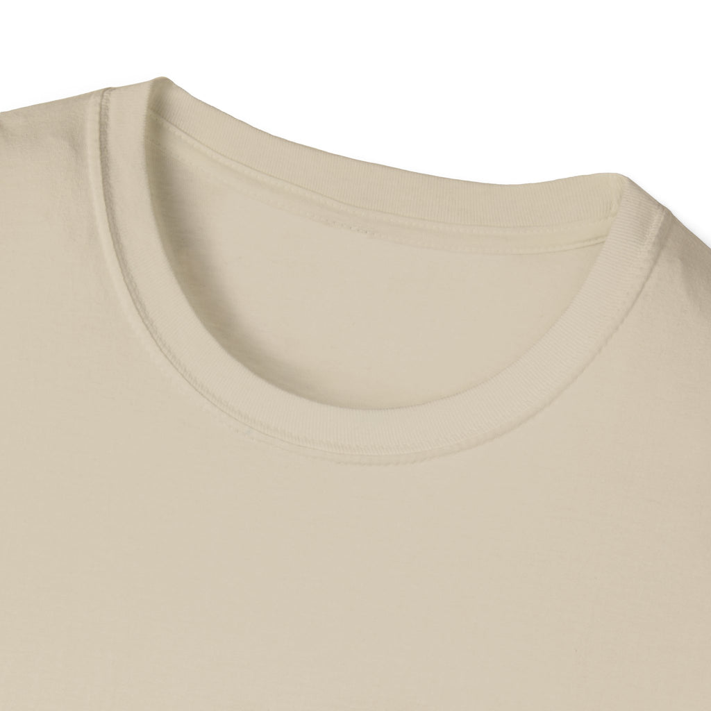Fork Instinct Mark Tee in Natural and Sand — Minimalist Gut Instinct Graphic Tee, Earth Tone Unisex Shirt