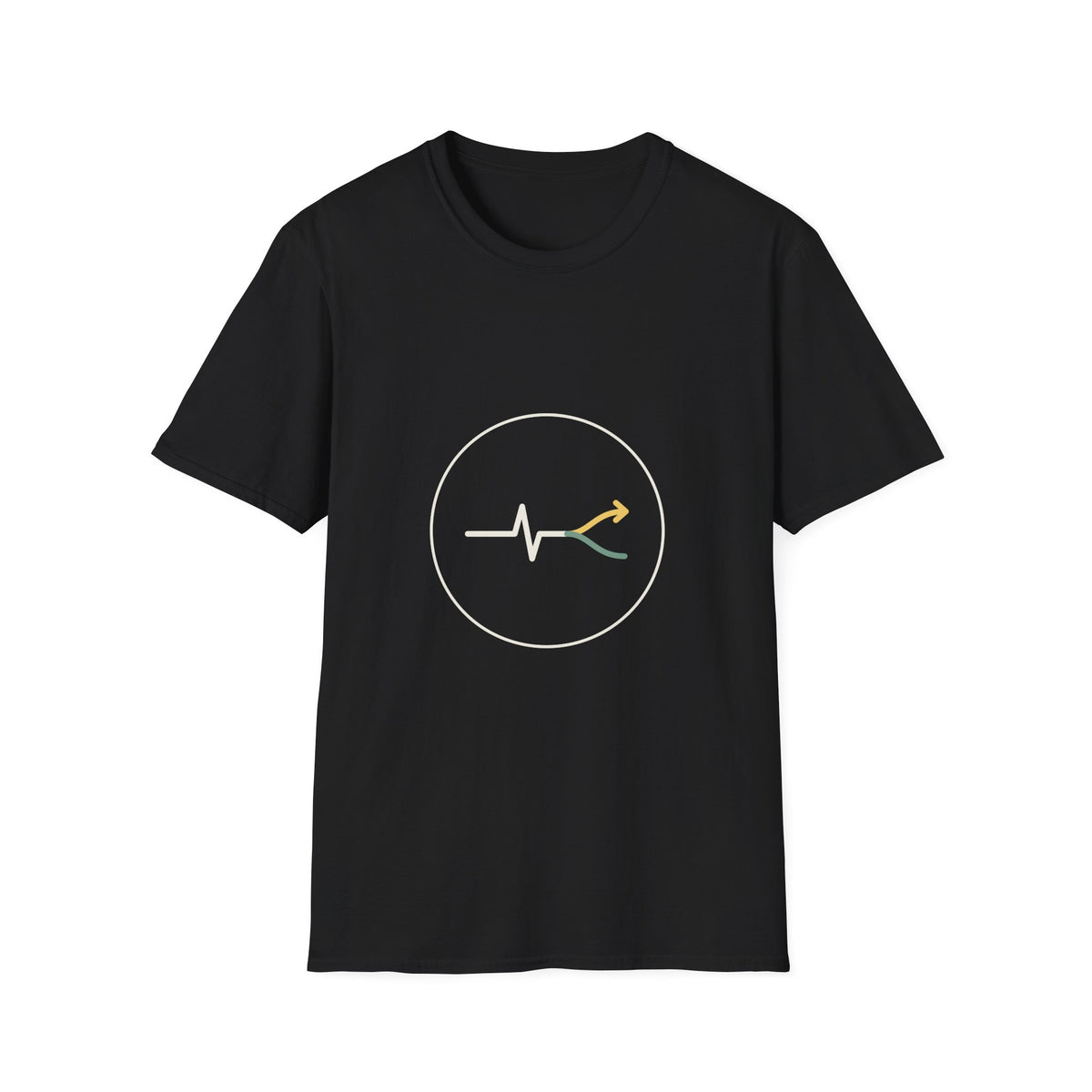 The Seal Tee in Forest Green and Black — Fork Instinct Ring Logo, Minimalist Circle Graphic Tee