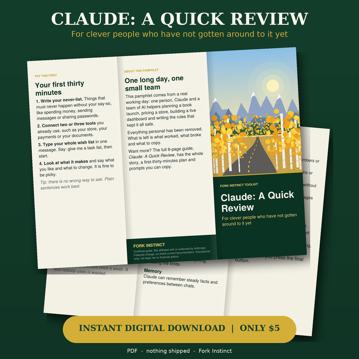 Claude: A Quick Review (digital guide, PDF)