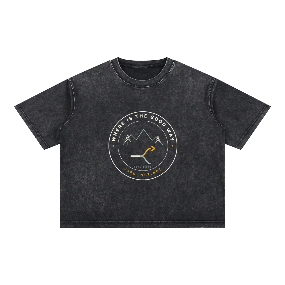 ForkInstinct,SoftFork,Badge,Tee,Unisex,Outdoors